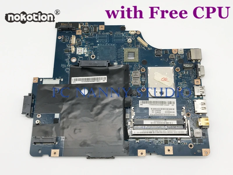 

PCNANNY Laptop Motherboard For Lenovo G565 Z565 MAIN BOARD DDR3 LA-5754P 11S69038329 Socket s1 with Free CPU