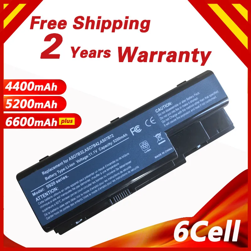 Аккумулятор для ноутбука Acer Aspire 6 ячеек 5720 5730 5739 5910g 5920 5930G 5935g 5942 6530 6920 6930 7220 | Аккумуляторы для ноутбуков -1600087802