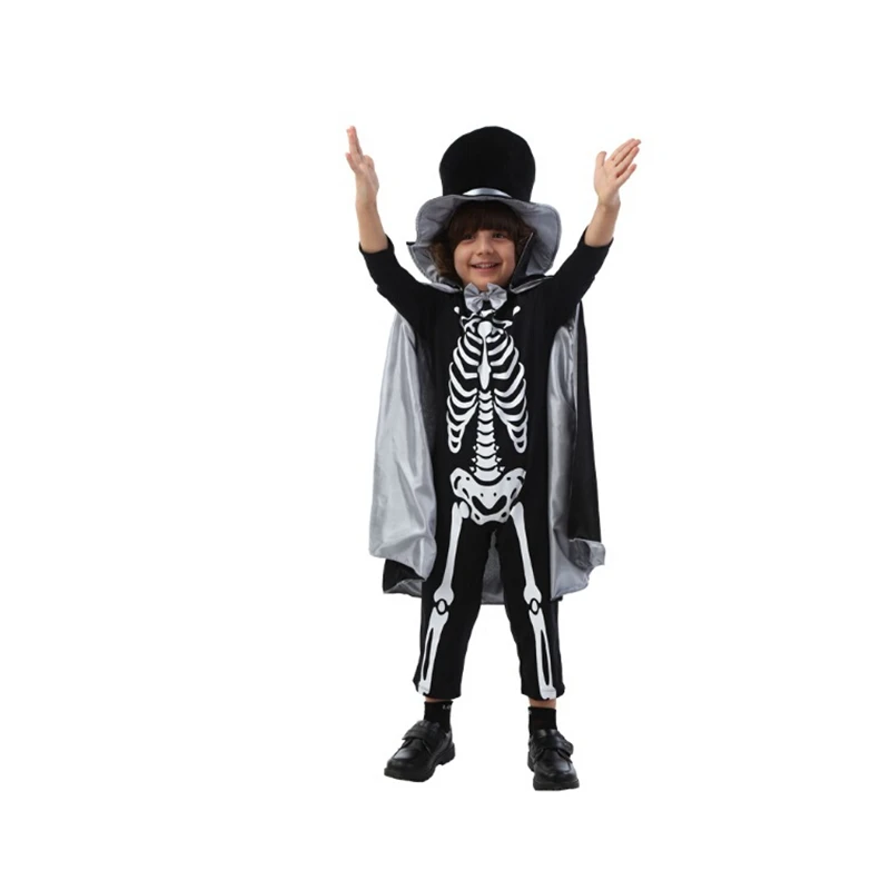 Детская нарядная одежда джентльмена, карнавальные вечерние костюмы на Хэллоуин, черный костюм со шляпой и шапками
