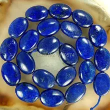 Бесплатный горячий Природный 13x18 мм Египетский Лазурит Джаспер Овальный loose Бусы 1"++ H011