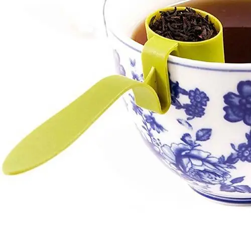 

20# Fashion 1pc Tea Strainer Herbal Spice Infuser Filter Clip-On Teaspoon Shape Colander