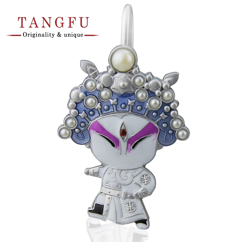 

1pc Peking Opera metal Bookmarks Cute cartoon Memo Clip Novelty book holder Handmade school stationery Father's Day Gifts to Dad