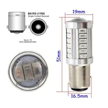 1156 BA15S P21W 1157 светодиодный BAY15D 33SMD тормозной светильник s источник светодиодный автомобильный светильник лампочка, в то время как красного и желтого цветов