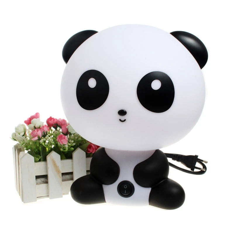 Creative Panda Night Lamp Warm Plug Nightlight Valentine's Day Gift Bedroom Bedside Lamp Baby Cartoon Pet LED Light for Children (2)