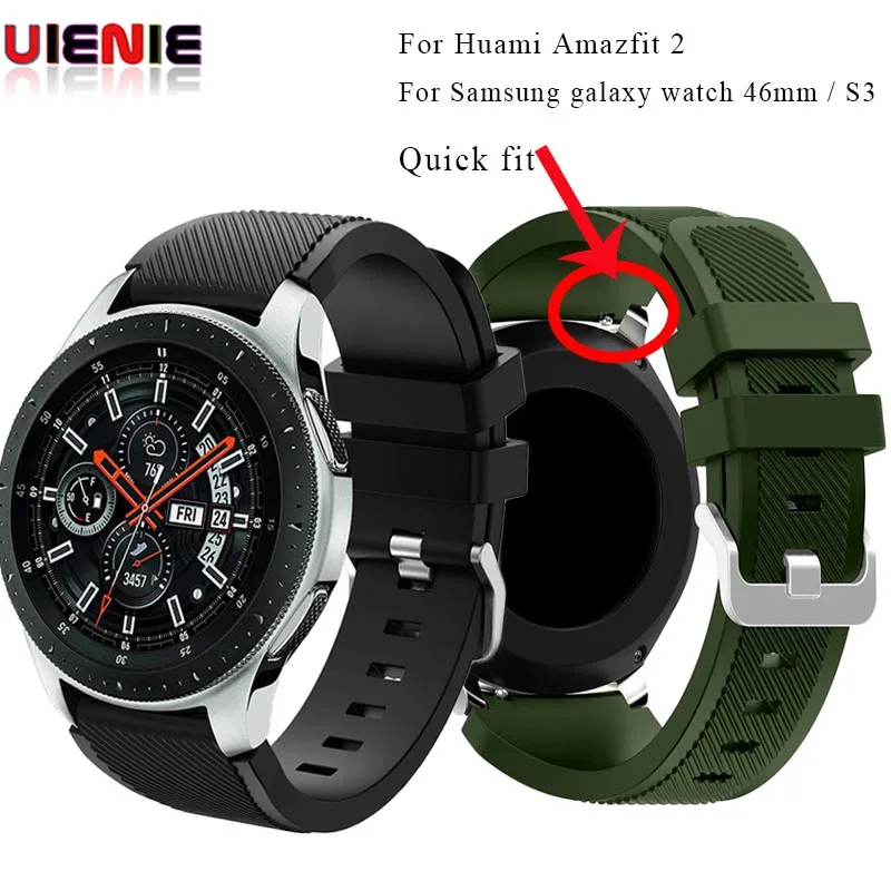 

smart watch accessories for Huami Amazfit 2 Stratos Men silicone sport strap watch band for Samsung galaxy watch 46mm/ Gear S3