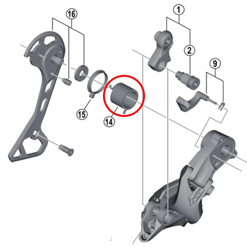 SHIMANO XT M8000 M8050 XTR M9000 M985 ULTEGRA R8000 DURA-ACE R9100 SAINT M820 ZEE M640 задний переключатель части p-натяжная пружина