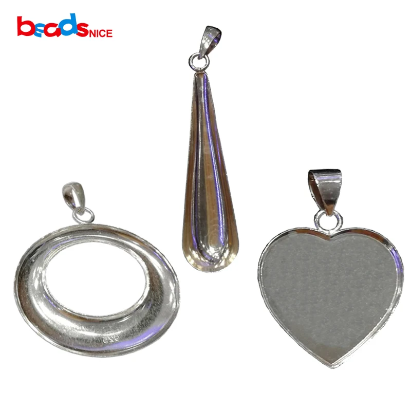 Buy Beadsnice ID36974 Sterling Silver Blank Pendants For Jewelry Making Pendant