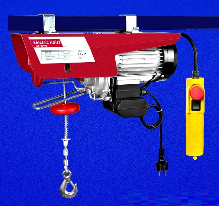 100-300KG 12-20M 220V 50Hz 1-фазный сильный Качество рукоять портативный лебедка, мини Электрический Стальной Канатный подъемник, лифтинг PA