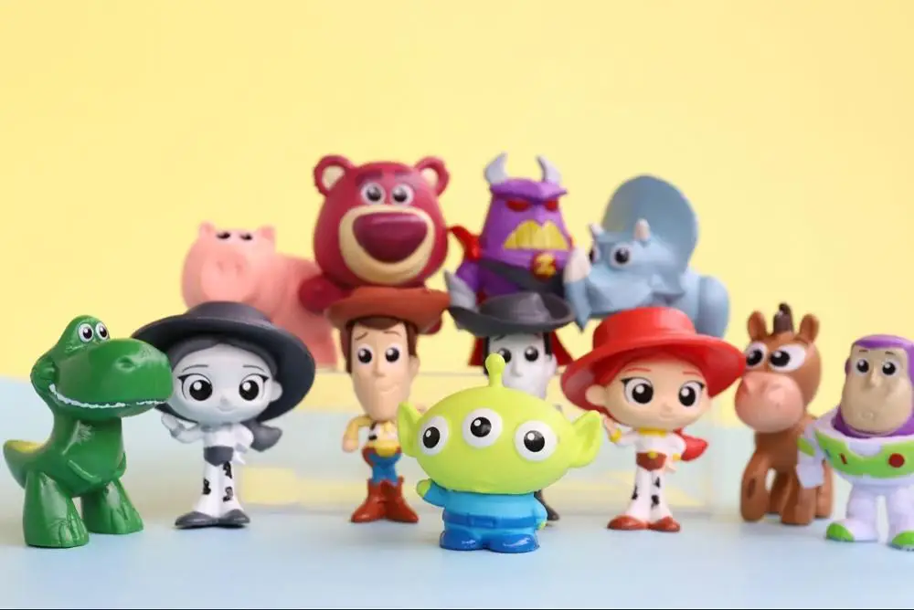 

12pcs/set 5cm Tall Toy Story Woody 4 Lightyear Woody Jessie Lotso PVC Action Figures Toys Dolls Children Gifts