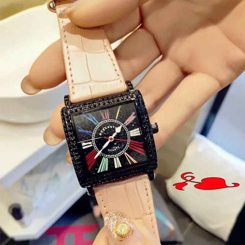 

2019 Casual Style Ladies Student Quartz Watch New Fashion Full Rhinestone Dial Roman Scales Wild Fashion Student Watch