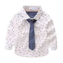 Mudkingdom/рубашки для маленьких мальчиков; торжественные белые рубашки со звездами и галстуком; сезон весна-осень; вечерние хлопковые топы для свадьбы; одежда для детей