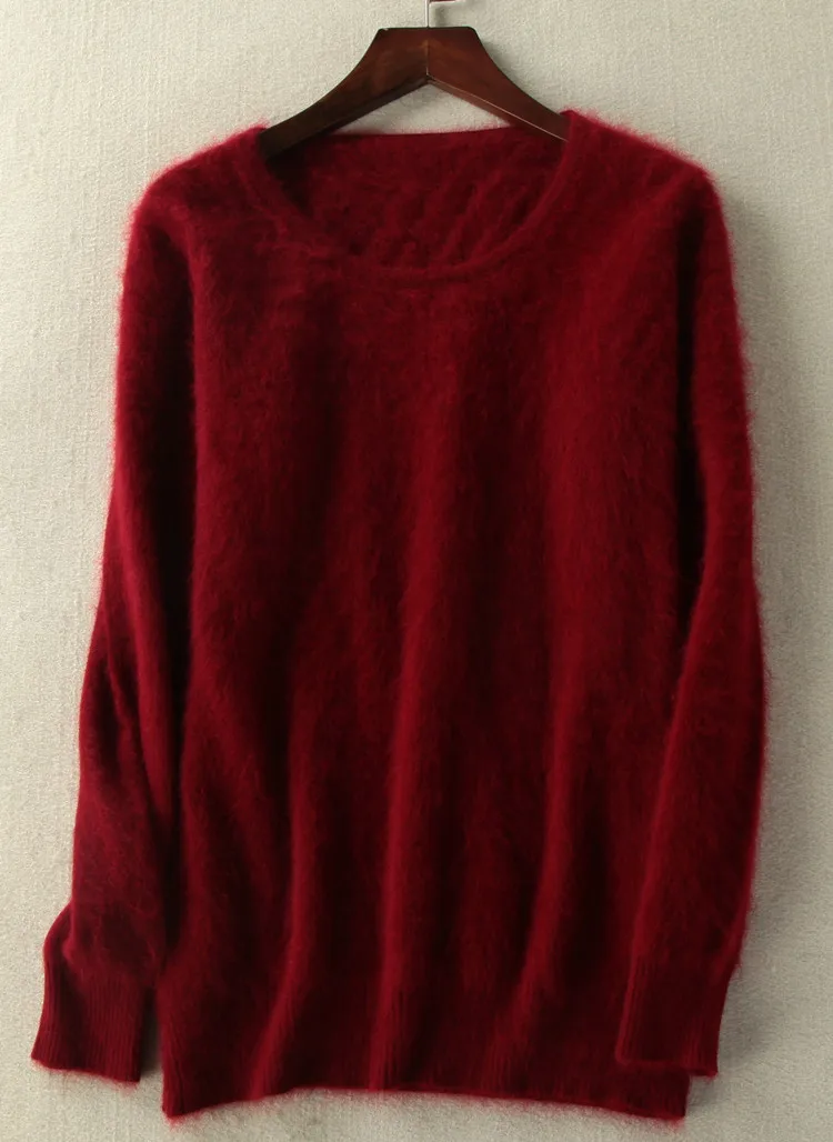 Осень зима женский свитер свитер кашемир с норкой и пуловер мягкие теплые Топы женские круглый вырез длинный рукав базовый свитер
