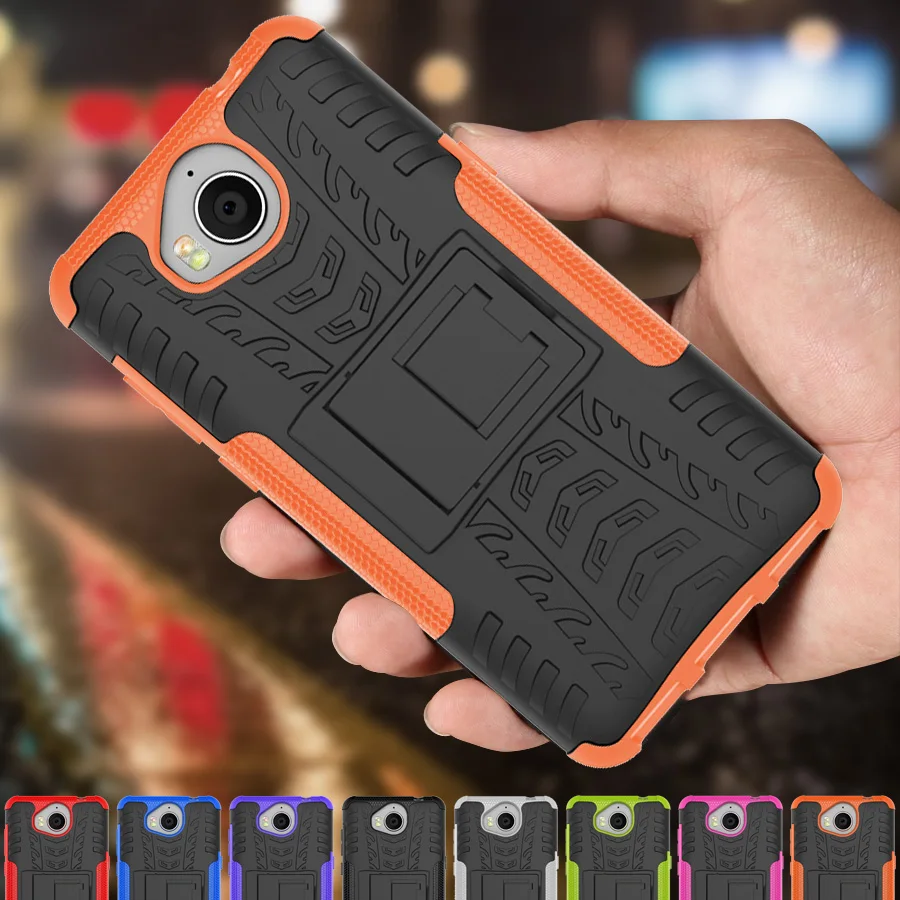 

Fashion Soft TPU + PC Protective Armor Phone Back Cover For Huawei Y6 2017 Case Cover For Huawei Y5 2017 Coque<