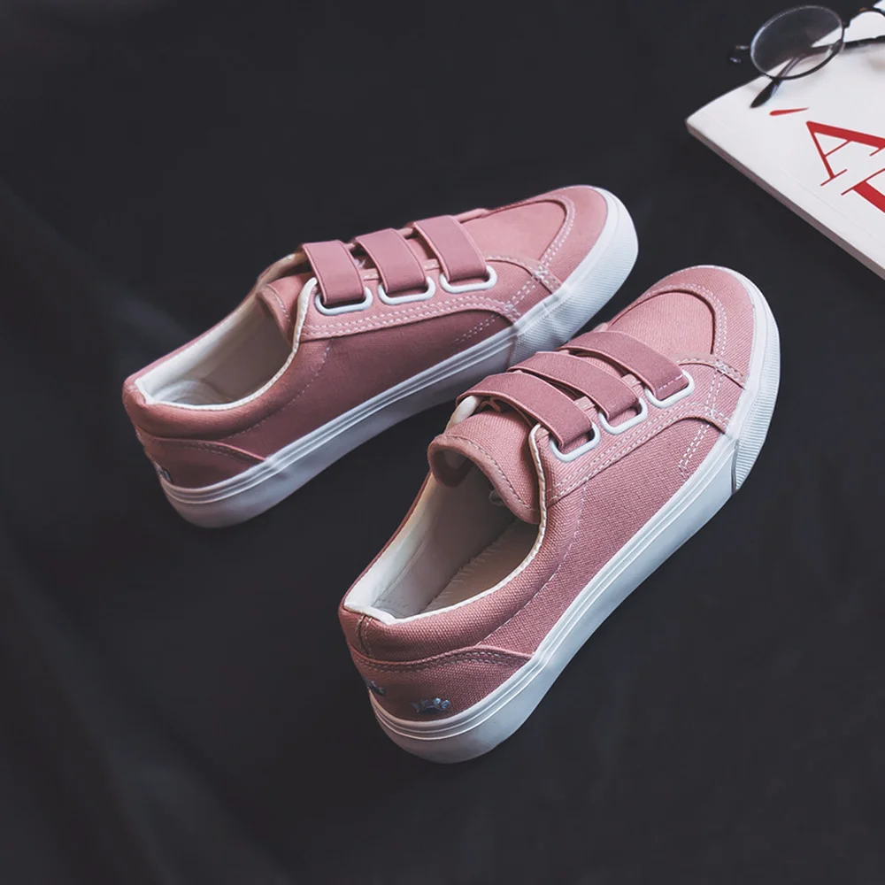 

In the spring of 2018 canvas shoes female all-match elastic flat shoes female white shoes