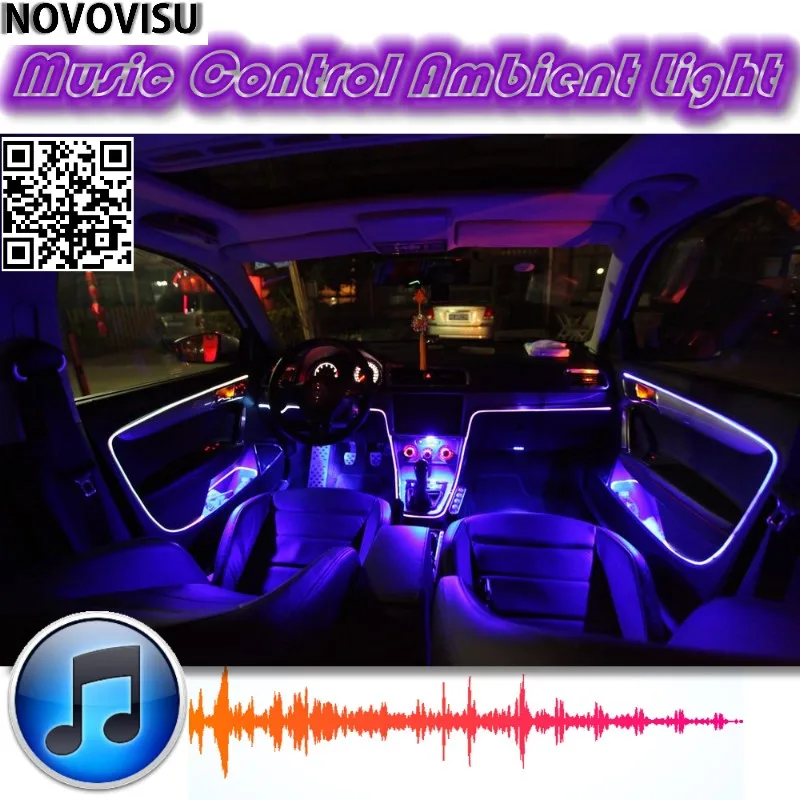 Us 26 44 15 Off Novovisu Umgebungs Rhythmus Licht Fur Alle Auto Tuning Innen Musik Sound Licht Diy Auto Atmosphare Refit Glasfaser Band In