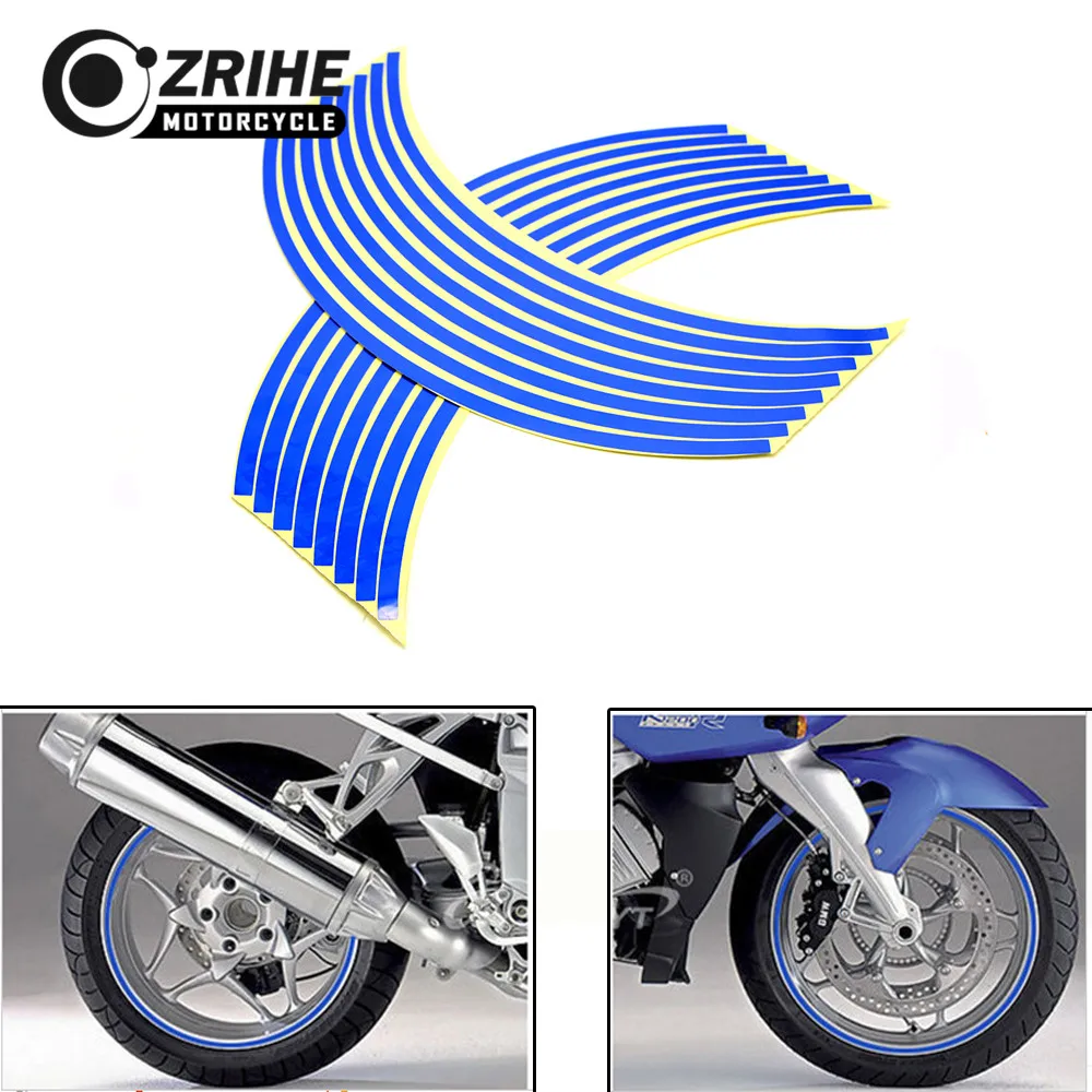 16 Pcs 17inch/18inch wheel Strips Motorcycle Reflective Wheel Sticker for  honda cbf250 TMAX 500 TMAX 530 F2 F3 F4 F4i 199-18