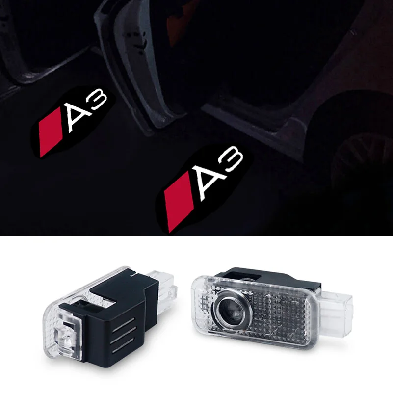 

2Pcs Car Styling Car LED Door Warning Light for Audi A3 8P 8L A6 C6 C5 A4 B5 B6 B8 S3 A5 A7 TT Logo Projector Ghost Shadow Lamp