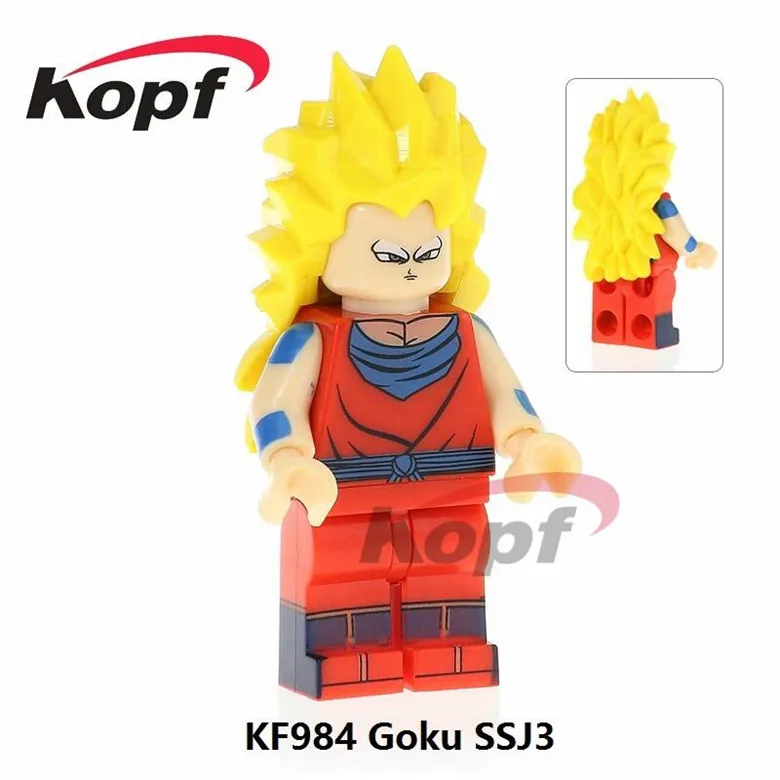 

20Pcs KF984 Dragon Ball Z Figure Freiza Vegeta Super Heroes Goku SSJ3 Super Sayayin God Building Blocks For Children Gift Toys