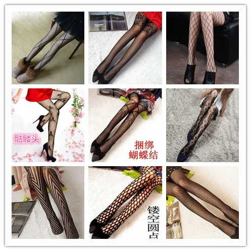 

5PCS Anyongzu Thin Summer Hollow Retro Sexy High Elastic Mesh Lady's pantyhose Design and color is random