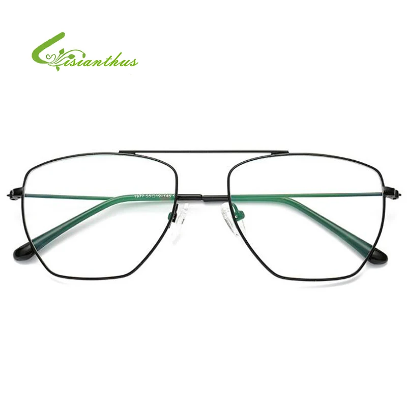 

2019 Unisex Vintage Pilot Glasses Frame Women Men Metal Frame Retro Optical Clear Lens Eye Glasses Frames Eyewear Lentes Mujer