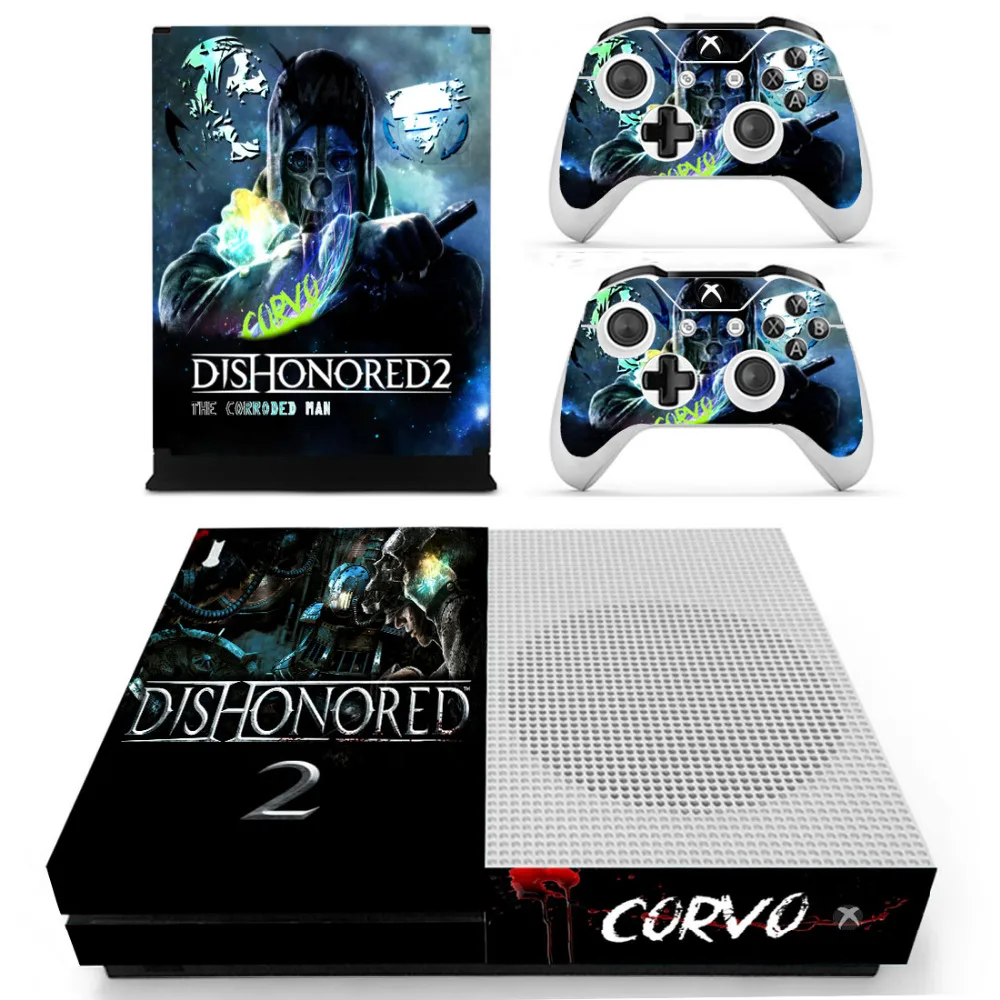 Игра Dishonored 2 кожи Стикеры наклейка для Microsoft Xbox One S консоли и контроллеры