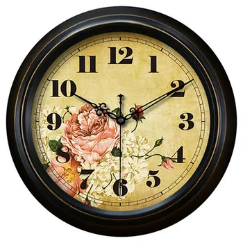 

European Retro Digital Wall Clock Creative Large Decorative Flower Wall Clocks Home Decor Vintage Wanduhr Unique Gifts 50w341