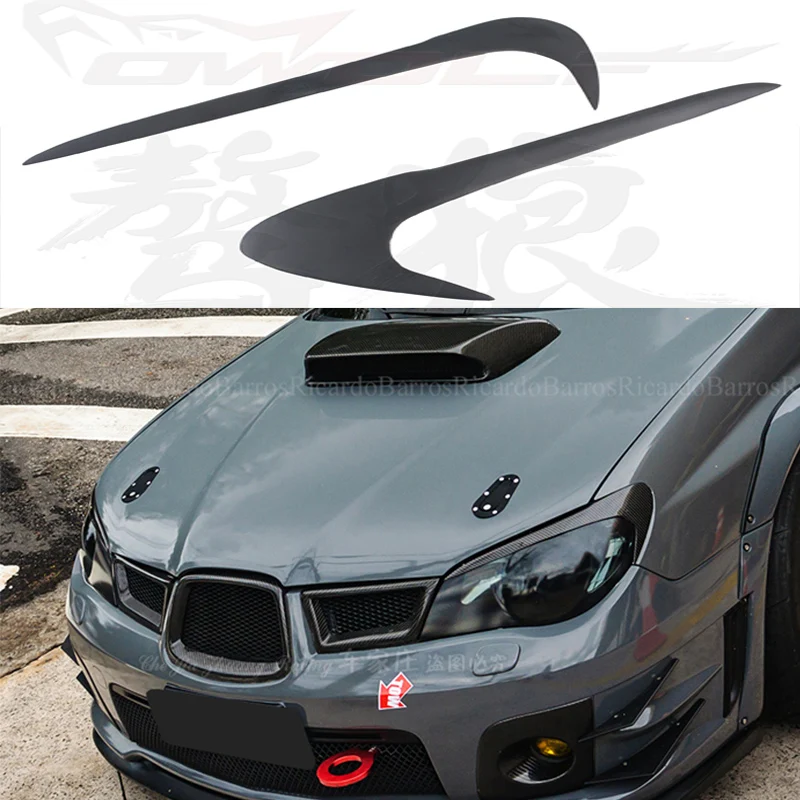 

FRP Primer Car Headlight Eyelid Eyebrows Cover Trim Sticker for Subaru Impreza 9th 2005-2006