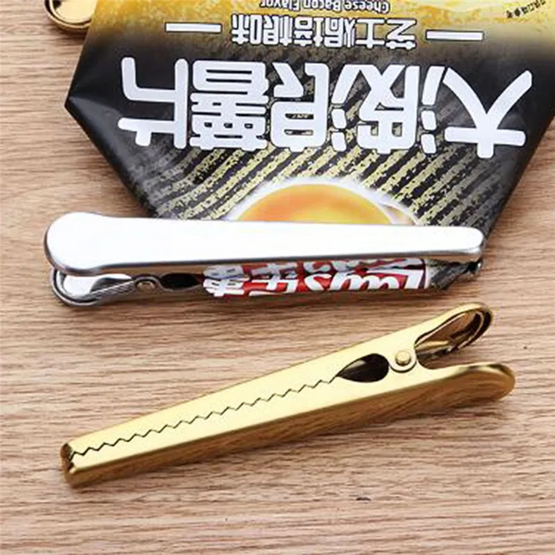 

Durable Stainless Steel Food Bag Clips Fresh Keeping Sealer Potato Chips Cookies Snack Bag Clamp Kitchen Home Storage Tools