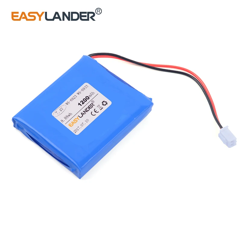 WS-6933 аккумулятор высокой емкости 7,4 V 1200mAh для satlink WS-6923 WS6923 WS6933 спутниковый искатель DVD gps DVR