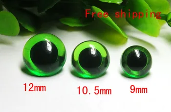 

free shipping!!! 9mm/10.5mm/12mm can choose Safety Eyes Sewing Eyes Plastic Eyes green Colored Eyes 30pairs