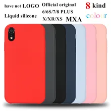 

Liquid silicone Original official Silicone Case For iphone X XS Max XR Case For Apple For iPhone 10 7 8 6 6s Plus Case Cover