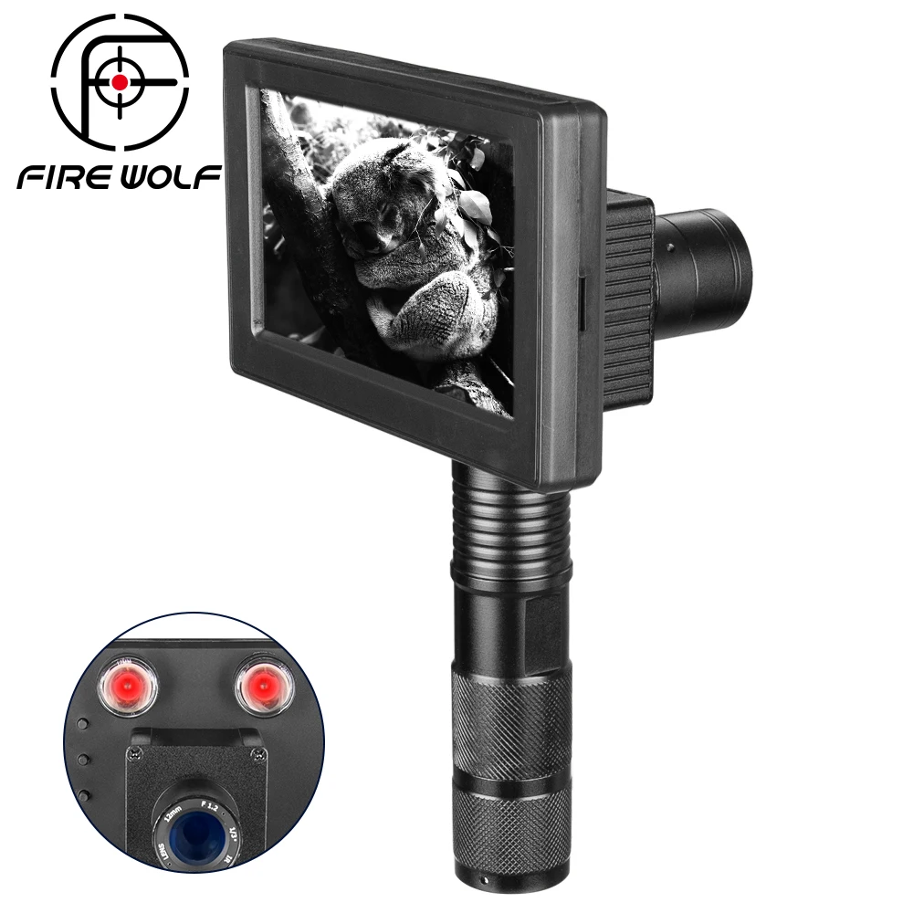 

Riflescope Add On Infrared DIY Night Vision Scope Day and night dual use with LCD Screen &ampLaser Flashlight &ampCamouflage tap