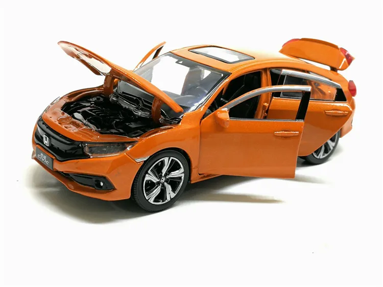 1/32 весы HONDA CIVIC моделирования игрушечного автомобиля металла литья под давлением модель с отступить звук светильник детские игрушки подарок на день рождения