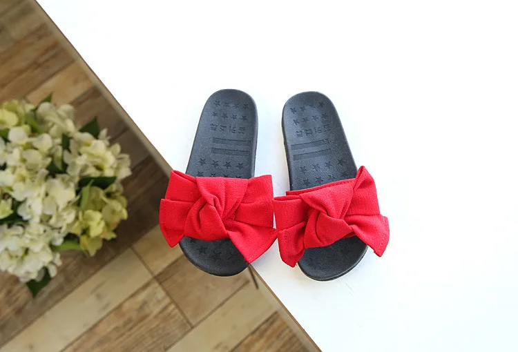 Г. Новые летние сандалии для девочек, тапочки Повседневная корейская детская обувь с бантом корейские пляжные туфли для девочек, размер 21-36