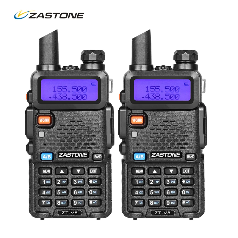 

(2pcs) Zastone V8 Portable Walkie Talkie Dual Band VHF/UHF CB Radio Handheld Two Way Radio Communicator telsiz 5w telsiz