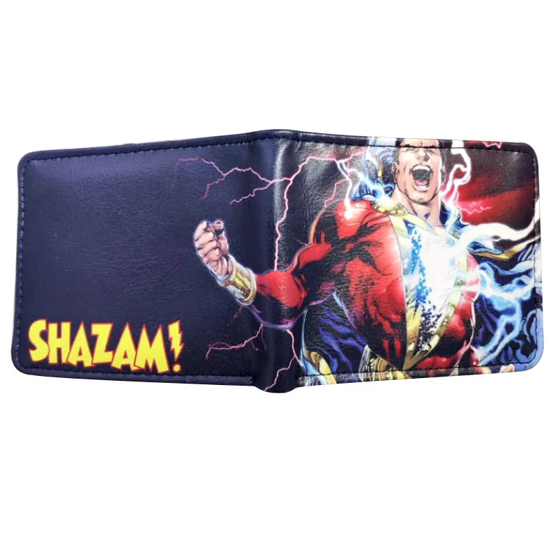 Бумажник мужчины Марвел Капитан Shazam кошелек с комиксами ID кредитных держатель для карт отделение для монет