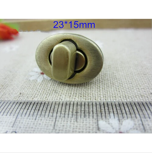 

Free Shipping - 8 set Bronze Tone Purse Twist Turn Lock 23*15mm