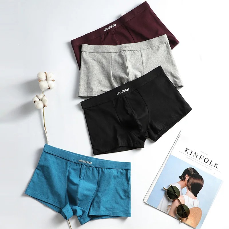 

Men Underwear Boxer Shorts Mens Brand Large Cotton Boxers Soft Breathable Comfort Pouch Male Trunks Lot 2019 Factory Outlet