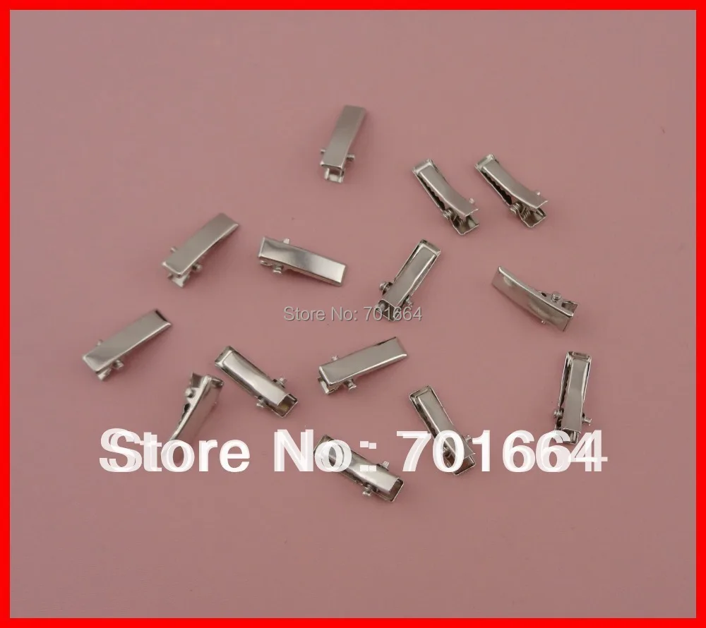 Buy 100PCS Silver Finish 20mm 3/4" mini Rectangle plain Metal Alligator Clips