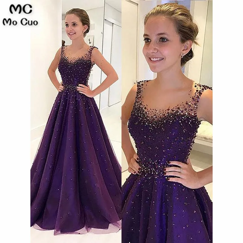 2019 Elegant Evening Dresses Long with Beads Pearls V-Neck Sleeveless Formal Evening Party Dress for Women Custom Made 2019 Elegant Evening Dresses Long with Beads Pearls V-Neck Sleeveless Formal Evening Party Dress for Women Custom Made