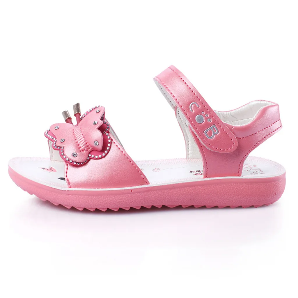 Летние сандалии для девочек; повседневные сандалии с бабочкой для девочек в богемном стиле; туфли на низком каблуке для принцесс; мини-сандалии; melissasandalen jongens# g40US