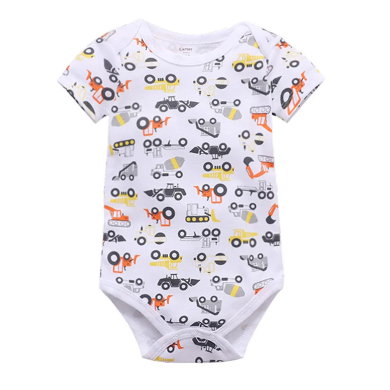 Babies Girls Clothing Bodysuit Newborn Baby Boys Short Sleeve Body 3 6 9 12 18 24 Months Summer Clothes - Цвет: Армейский зеленый