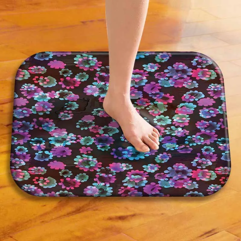 Geometry Pattern Soft Carpet Bathroom Non-slip Doormat Flannel Mat Home Entrance Kitchen Toilet Floor Rug Decor Tapete
