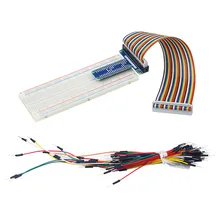 Raspberry Pi GPIO комплект MB-102 Макет + GPIO Expension доска + 40-контактный GPIO кабель адаптер + 65 шт перемычка макетной платы кабель