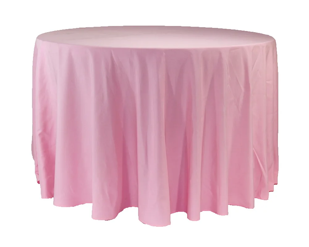 Baby Pink 5 шт./партия,, качественный белый круглый стол, ткань для свадебного украшения, полиэстер, Обычная Скатерть для свадебного отеля и банкета - Цвет: Baby Pink