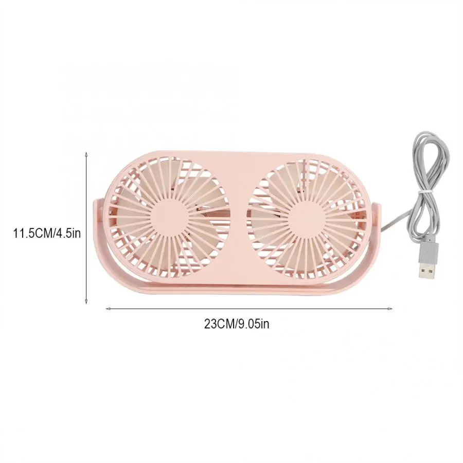 Бытовые 1 шт Портативный Мини Арома-вентилятор с зарядкой от USB Настольная Карманный вентилятор двойные лопасти вентилятора воздушный охладитель - Цвет: Розовый