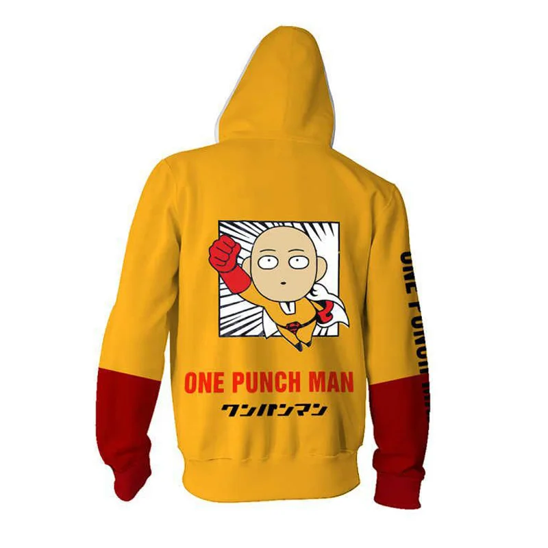 Cosroad Anime One Punch Man Saitama Cosplay Hoodie Costume Men Women Sweatshirts Casual Hoodie Spring Jacket Coat Top  (1)