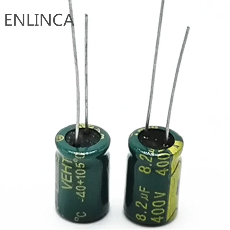 

50pcs/lot 8.2UF high frequency low impedance 400V 8.2UF aluminum electrolytic capacitor size 8*14 S111