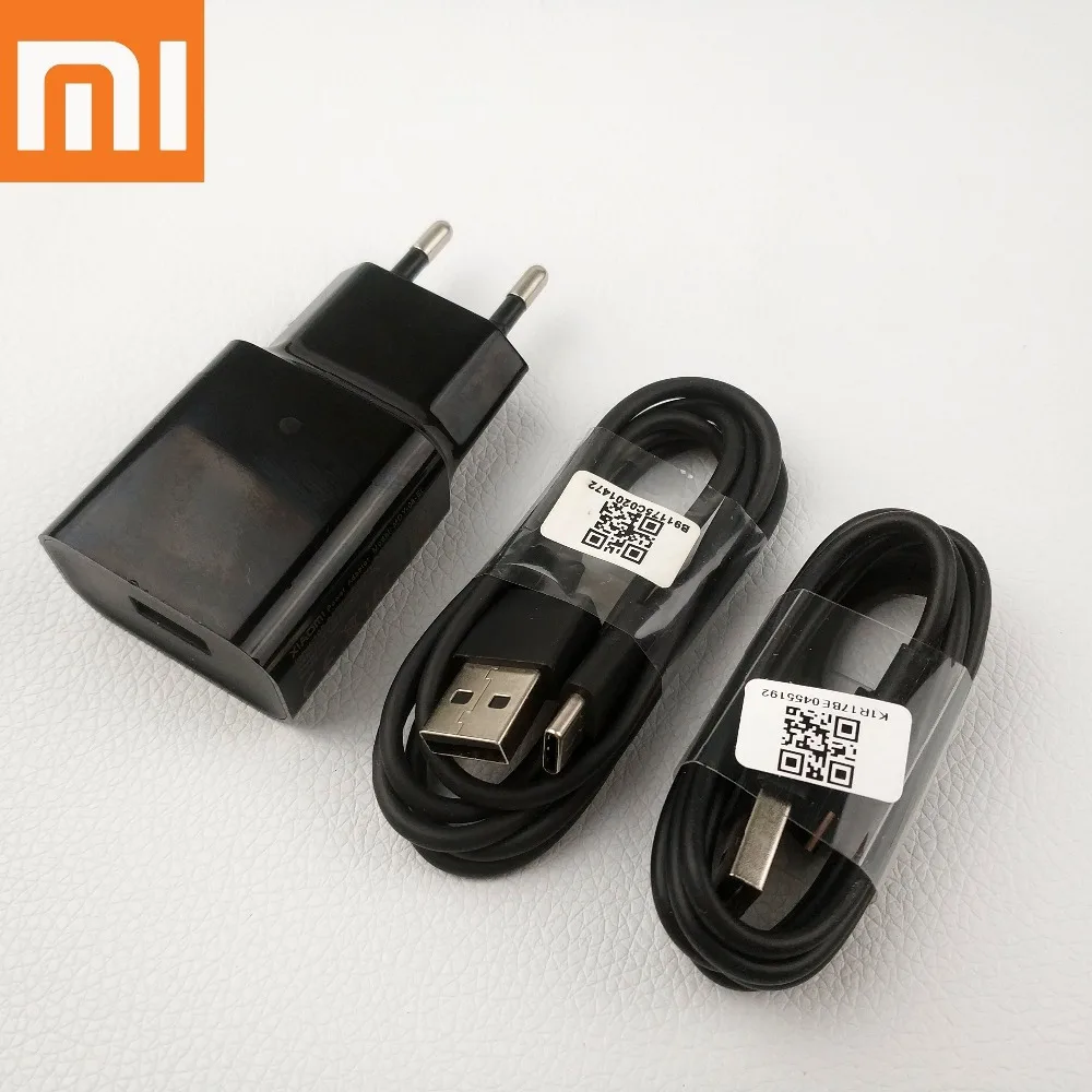 

Original xiaomi mi qc3.0 Charger mi 8 mix 3 2s max 3 a2 a1 note 3 smartphone 12v 1.5a quick fast charge power adapter usb cable