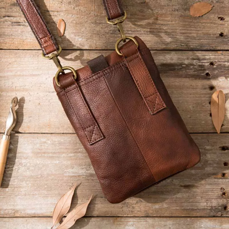 US $26.78 Aetoo Retro First Layer Cowhide MultiFunction Bag Vintage Mens Bag Mens Pockets Messenger Bag Shoulder Bag Leather C